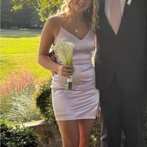 Elegant purple Satin Dress